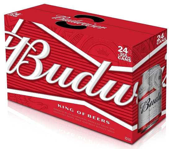 budweiser 355 ml - 24 cans high river liquor delivery