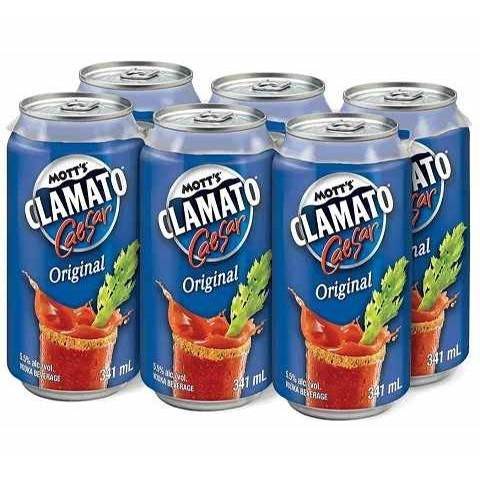 mott's clamato caesar original 341 ml - 6 cans high river liquor delivery