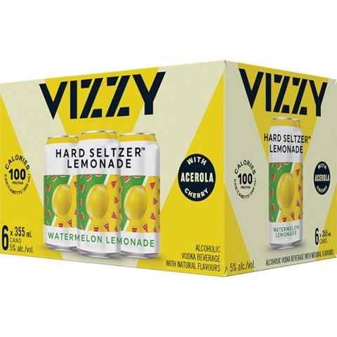 vizzy hard seltzer watermelon lemonade 355 ml - 6 cans high river liquor delivery